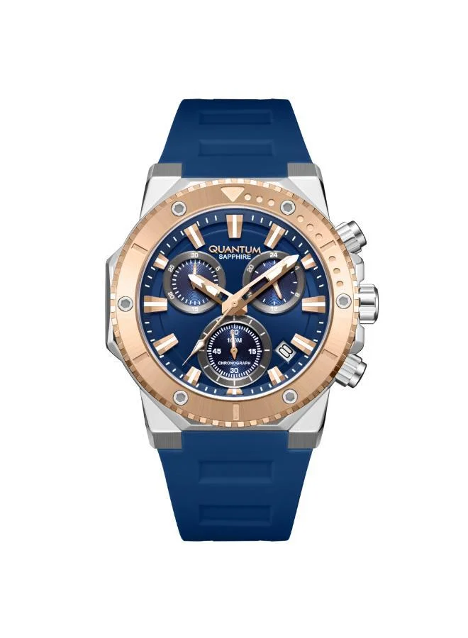 كوانتوم Men's Silicone Analog Watch HNG1232.599 - 44 mm